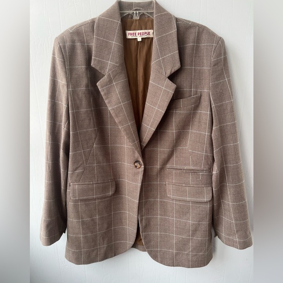 NWOT Free People Papercut Pinstripe Blazer (size S) - Picture 7 of 16
